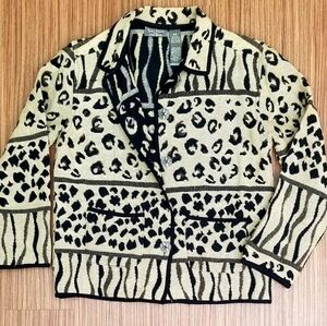 COPY - Jane Ashley Leopard Zebra print Tapestry Jacket Size PM